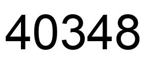 Number 40348 black image