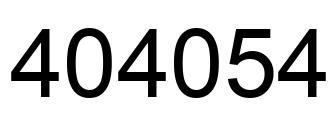 Number 404054 black image