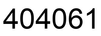 Number 404061 black image