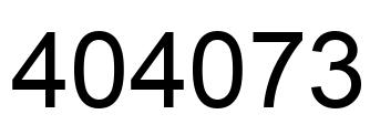 Number 404073 black image