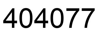 Number 404077 black image