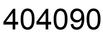 Number 404090 black image