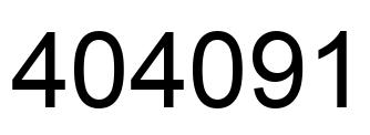 Number 404091 black image