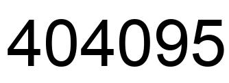 Number 404095 black image