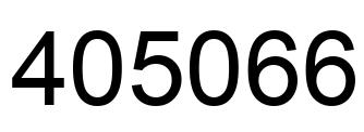Number 405066 black image