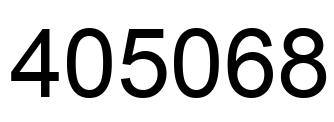 Number 405068 black image