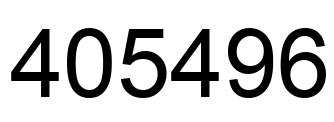 Number 405496 black image