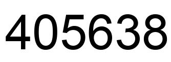 Number 405638 black image