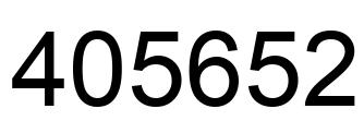 Number 405652 black image