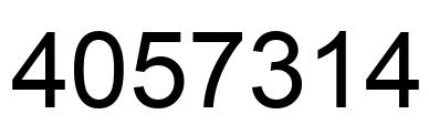 Number 4057314 black image