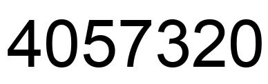 Number 4057320 black image
