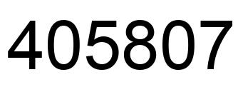 Number 405807 black image