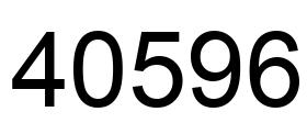 Number 40596 black image