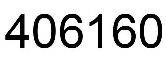 Number 406160 black image