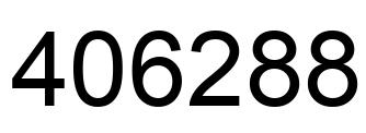 Número 406288 imagen negro