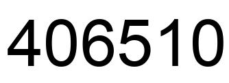 Number 406510 black image