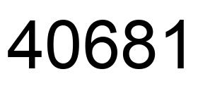 Number 40681 black image