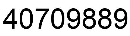 Number 40709889 black image