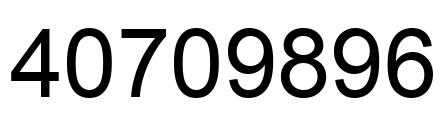 Number 40709896 black image