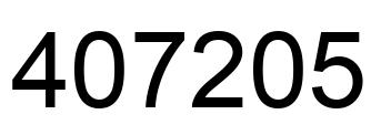 Number 407205 black image