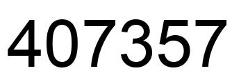 Number 407357 black image