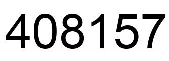 Number 408157 black image
