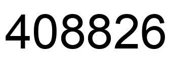 Number 408826 black image