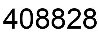 Number 408828 black image