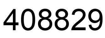 Number 408829 black image