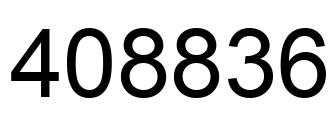 Number 408836 black image