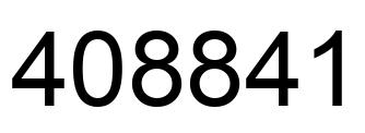 Number 408841 black image