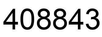 Number 408843 black image
