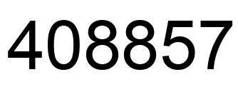 Número 408857 imagen negro