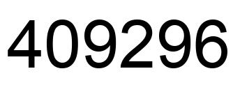 Number 409296 black image