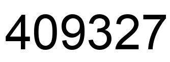 Number 409327 black image