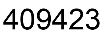 Number 409423 black image