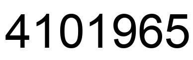 Number 4101965 black image