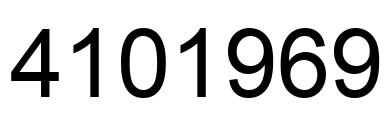 Number 4101969 black image
