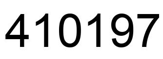 Number 410197 black image