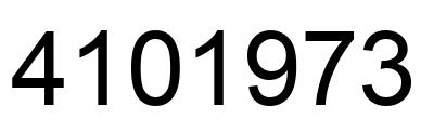 Number 4101973 black image