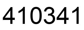 Number 410341 black image