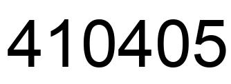 Number 410405 black image