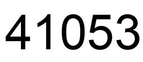 Number 41053 black image