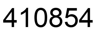 Number 410854 black image