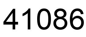 Número 41086 imagen negro