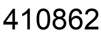 Number 410862 black image