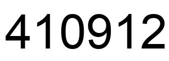 Number 410912 black image