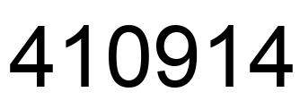 Number 410914 black image
