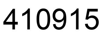 Number 410915 black image