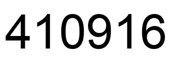 Number 410916 black image